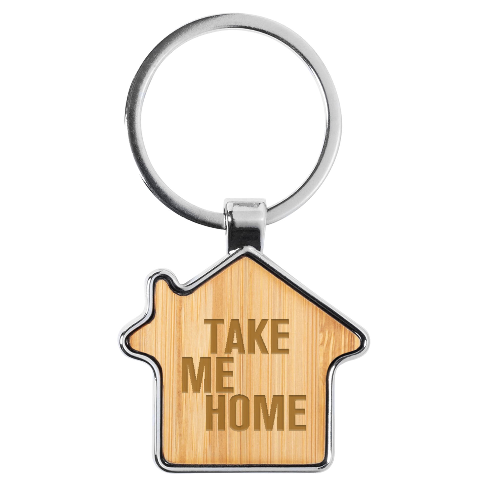thumbnail interactive-video image 1 of House With Window Home Keyring – Silver Metal Keychain – Onwomania, Unisex 1 of 4