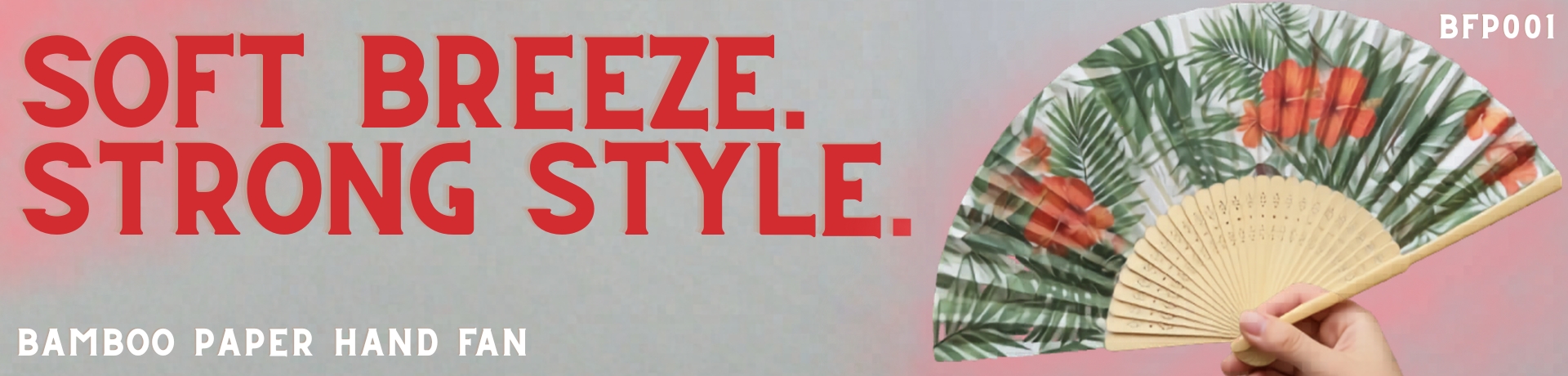 Bamboo Paper Hand Fan